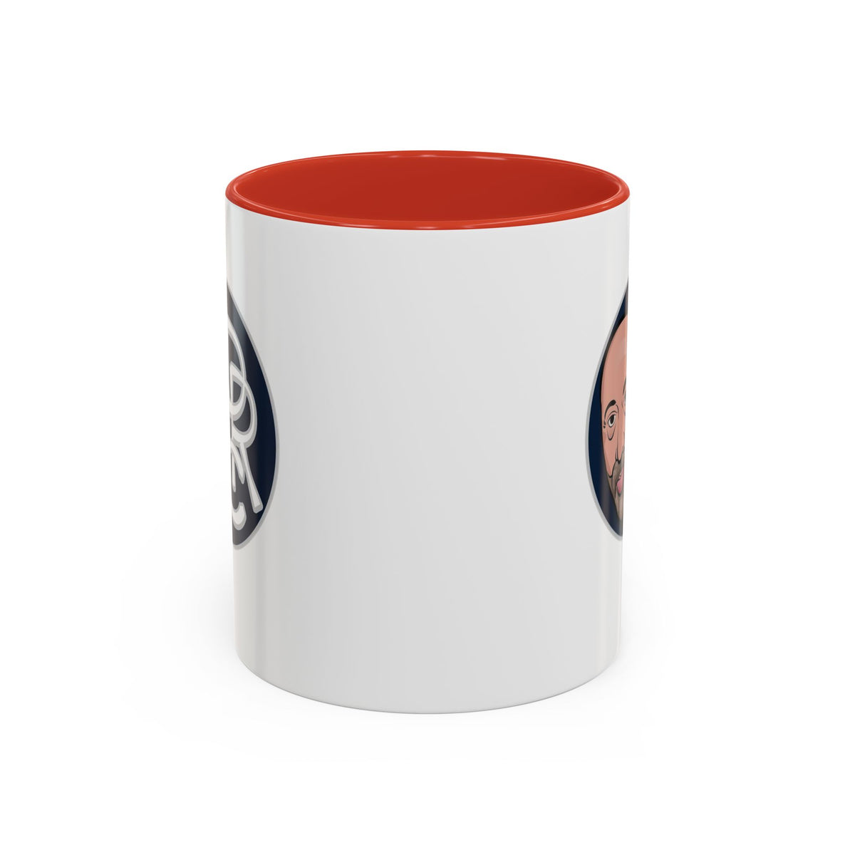 Accent Coffee Mug — Retro Portrait Logo Coffee Cup (11/15oz)