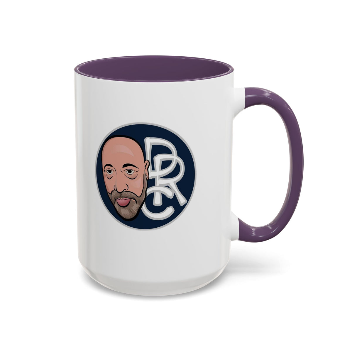 Accent Coffee Mug — Retro Portrait Logo Coffee Cup (11/15oz)