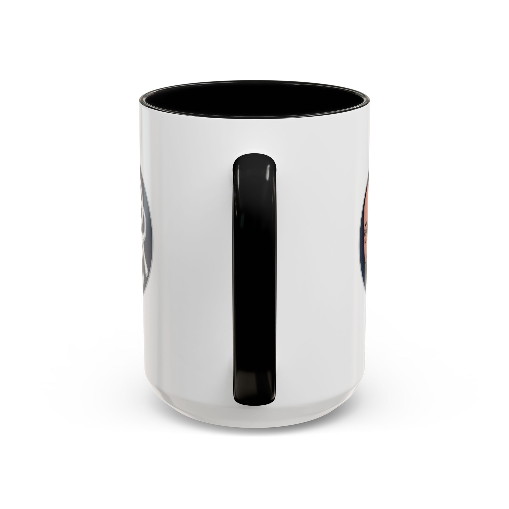 Accent Coffee Mug — Retro Portrait Logo Coffee Cup (11/15oz)