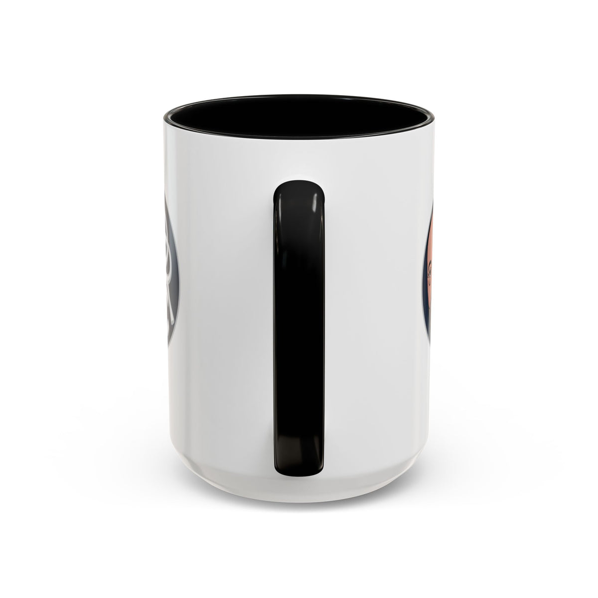 Accent Coffee Mug — Retro Portrait Logo Coffee Cup (11/15oz)