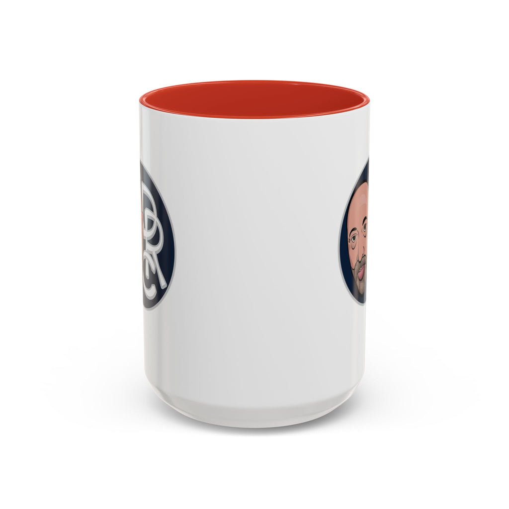 Accent Coffee Mug — Retro Portrait Logo Coffee Cup (11/15oz)