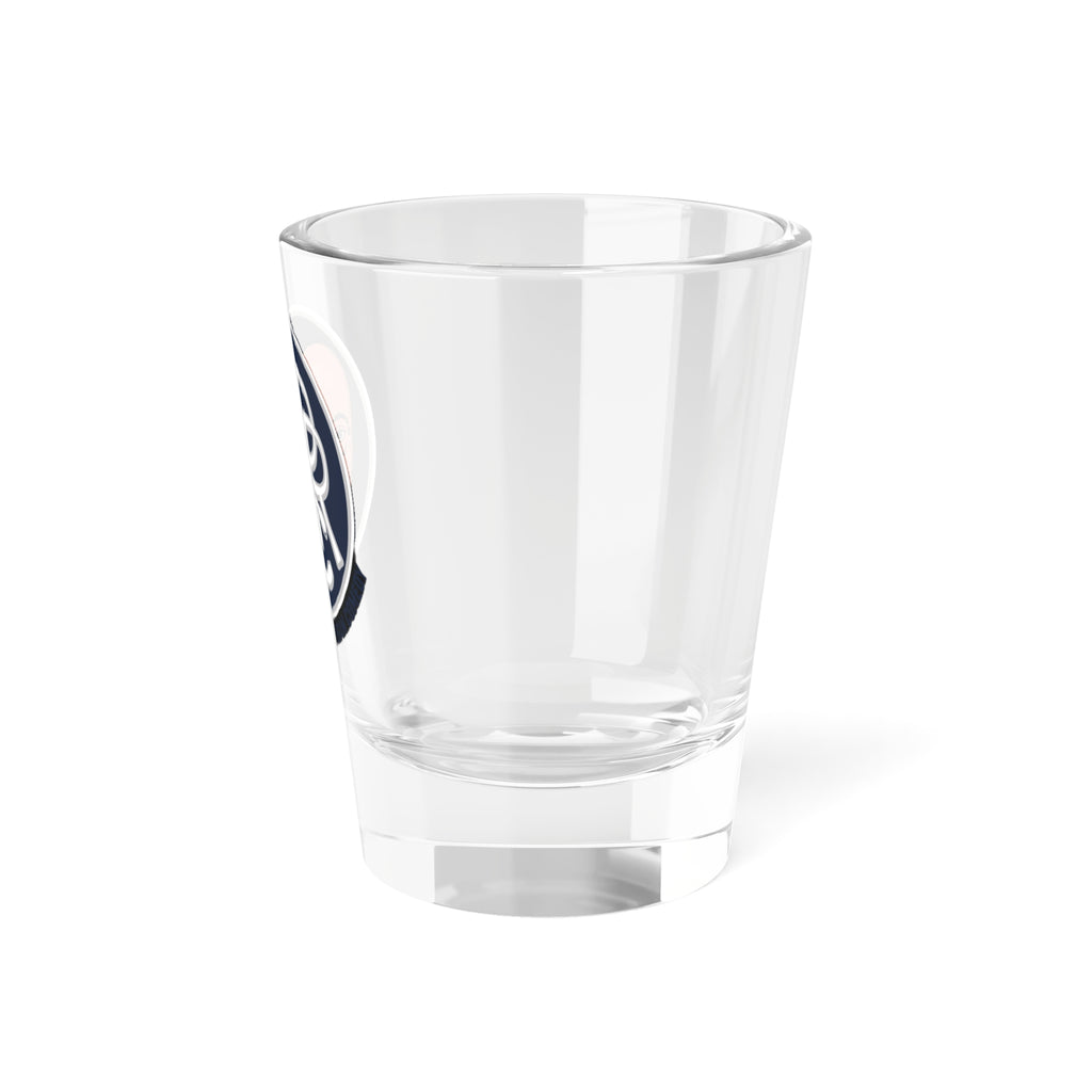 1.5oz Shot Glass with Illustrated Face Emblem