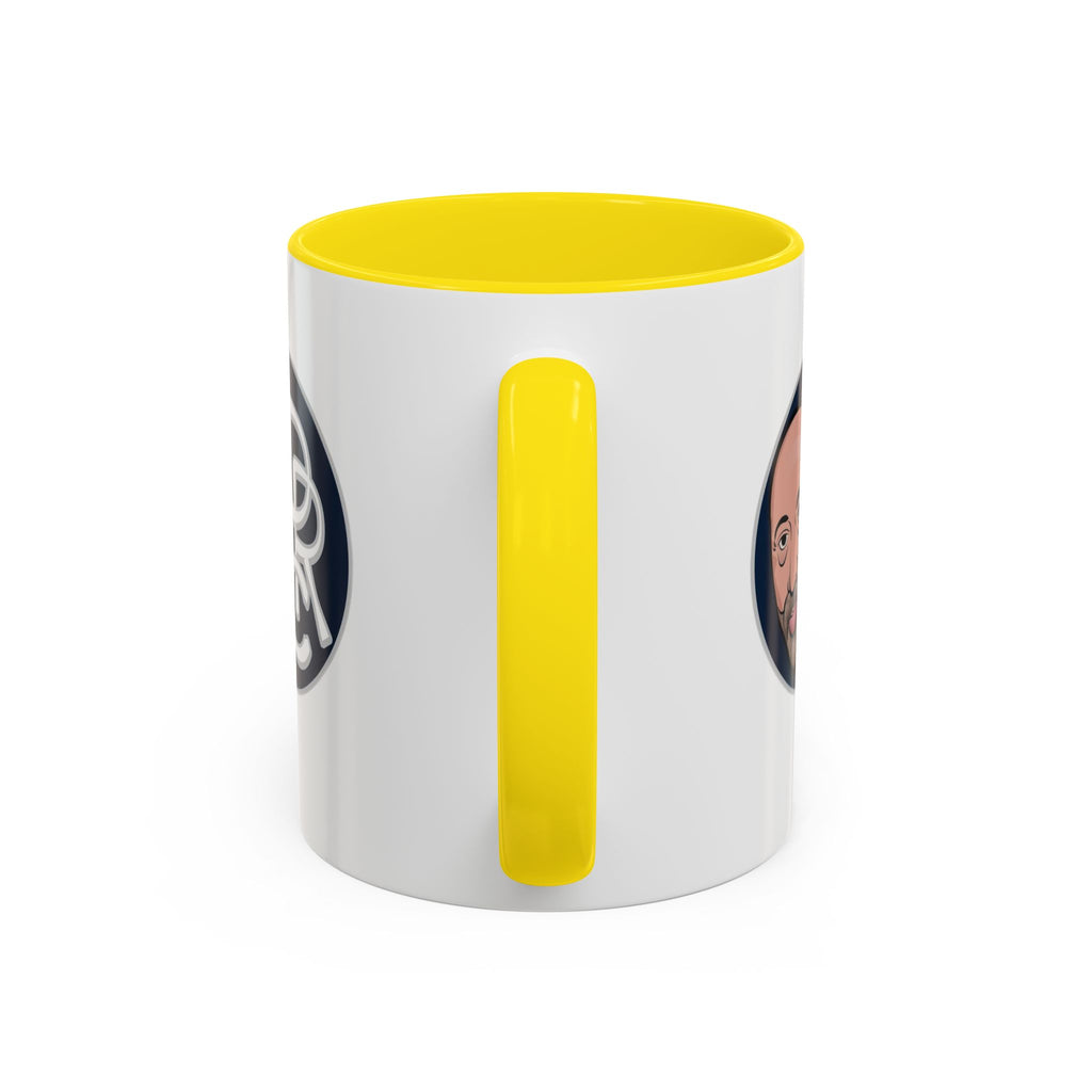 Accent Coffee Mug — Retro Portrait Logo Coffee Cup (11/15oz)