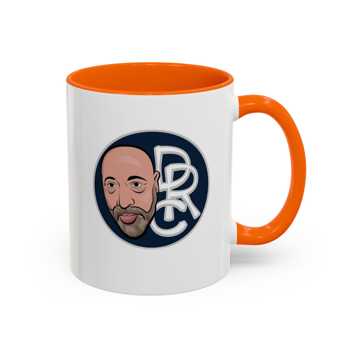 Accent Coffee Mug — Retro Portrait Logo Coffee Cup (11/15oz)