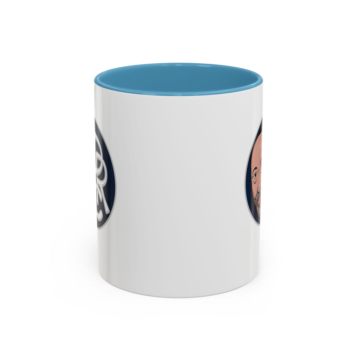 Accent Coffee Mug — Retro Portrait Logo Coffee Cup (11/15oz)