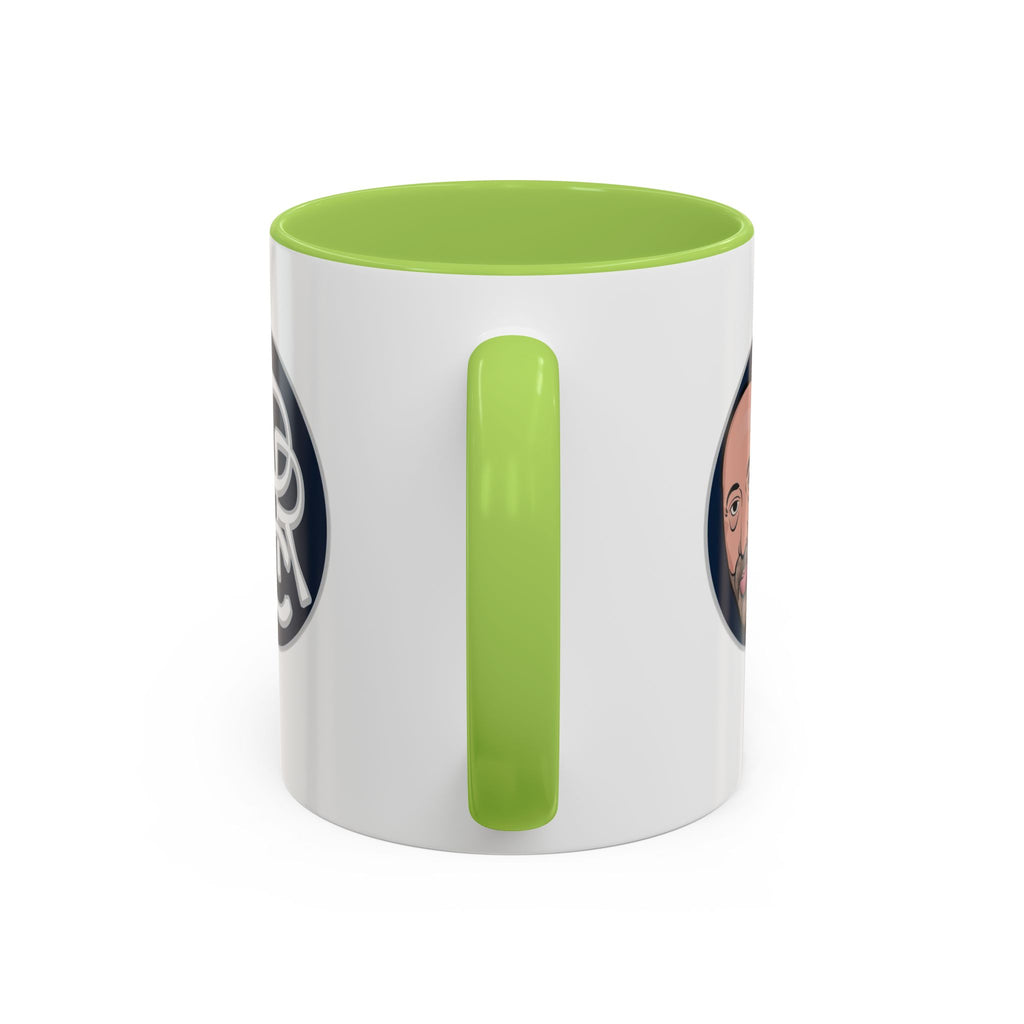 Accent Coffee Mug — Retro Portrait Logo Coffee Cup (11/15oz)