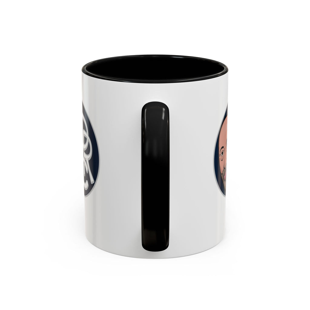 Accent Coffee Mug — Retro Portrait Logo Coffee Cup (11/15oz)