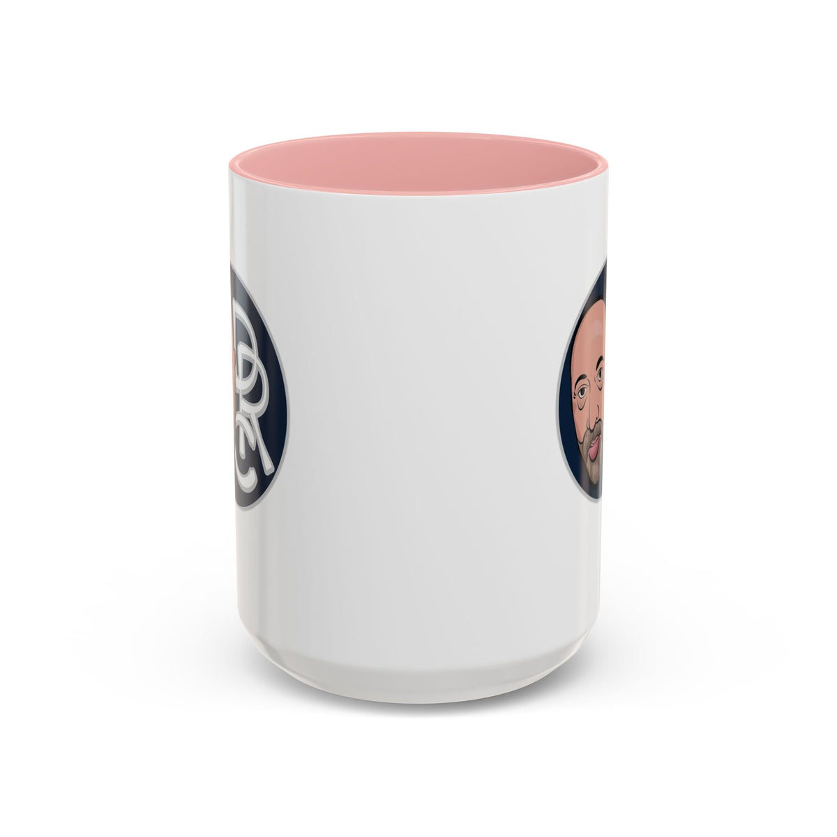 Accent Coffee Mug — Retro Portrait Logo Coffee Cup (11/15oz)