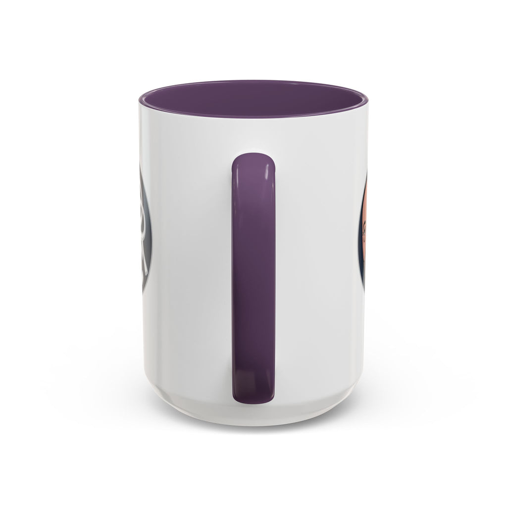 Accent Coffee Mug — Retro Portrait Logo Coffee Cup (11/15oz)