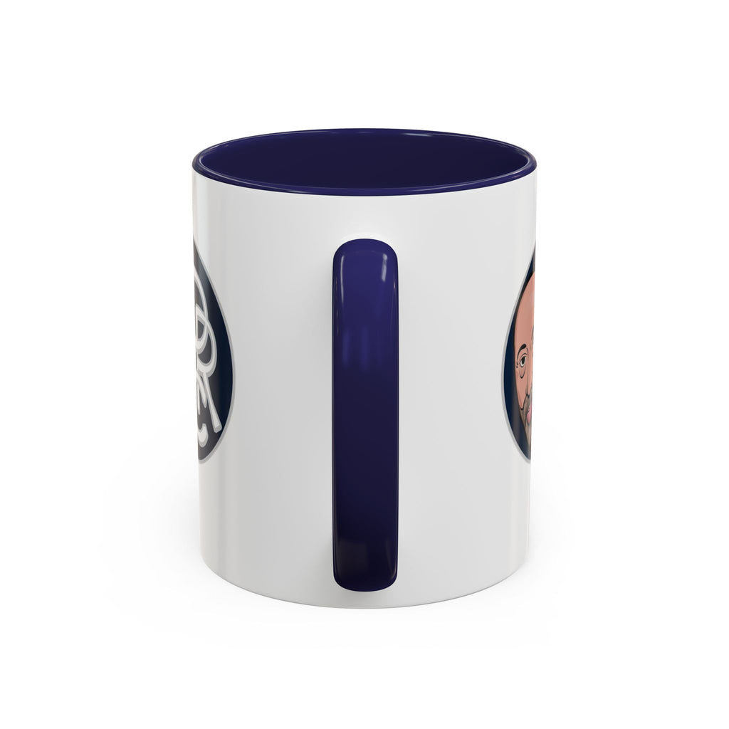 Accent Coffee Mug — Retro Portrait Logo Coffee Cup (11/15oz)