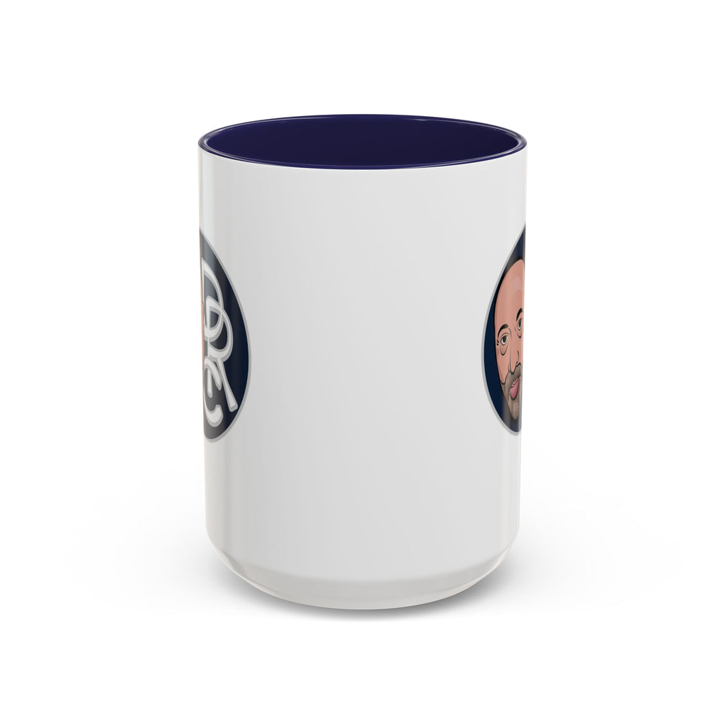Accent Coffee Mug — Retro Portrait Logo Coffee Cup (11/15oz)