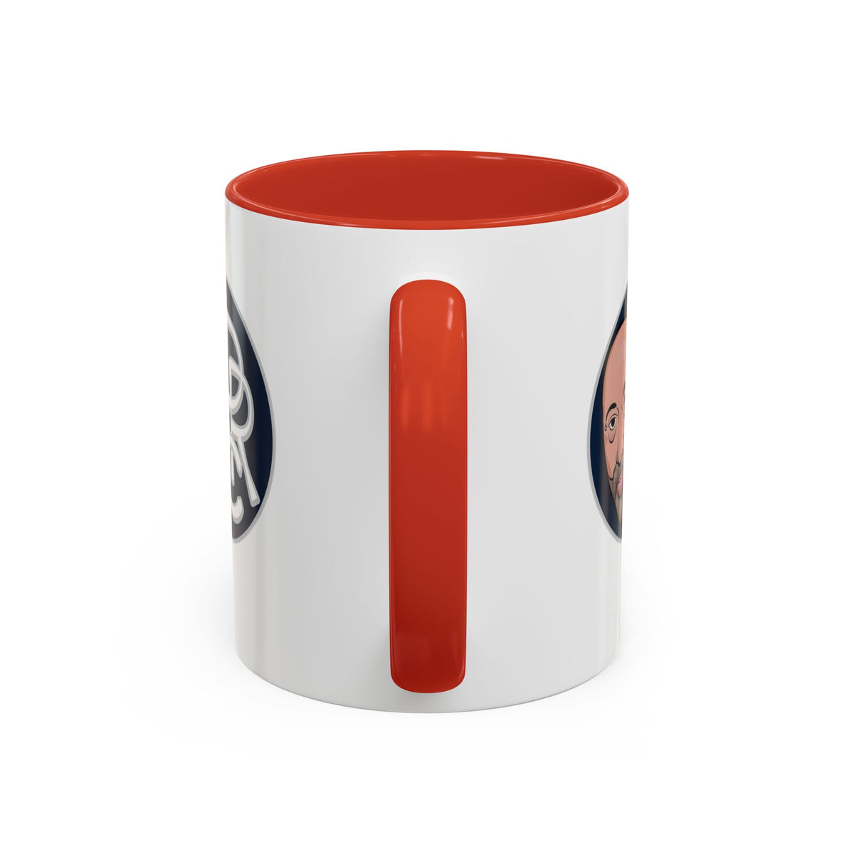 Accent Coffee Mug — Retro Portrait Logo Coffee Cup (11/15oz)