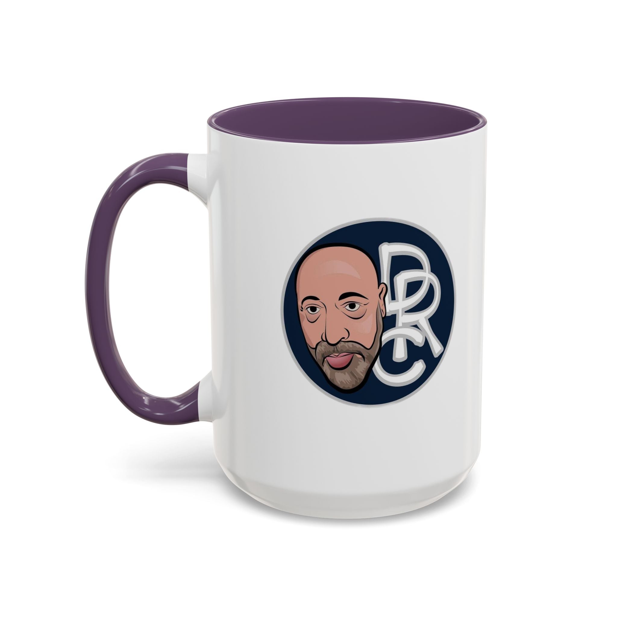 Accent Coffee Mug — Retro Portrait Logo Coffee Cup (11/15oz)