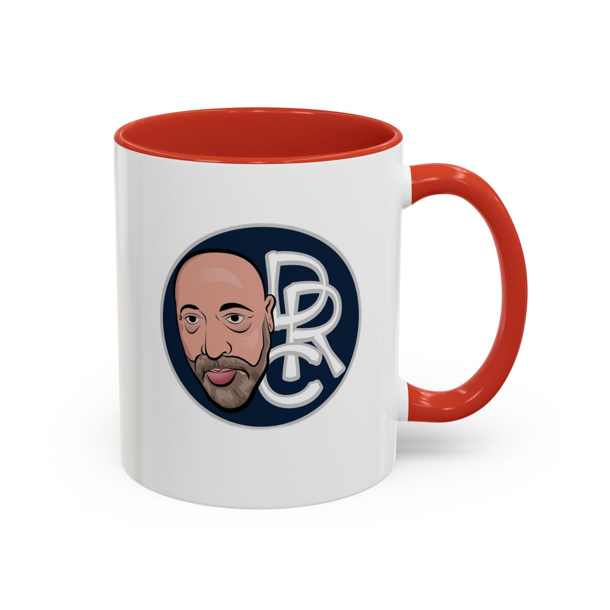 Accent Coffee Mug — Retro Portrait Logo Coffee Cup (11/15oz)