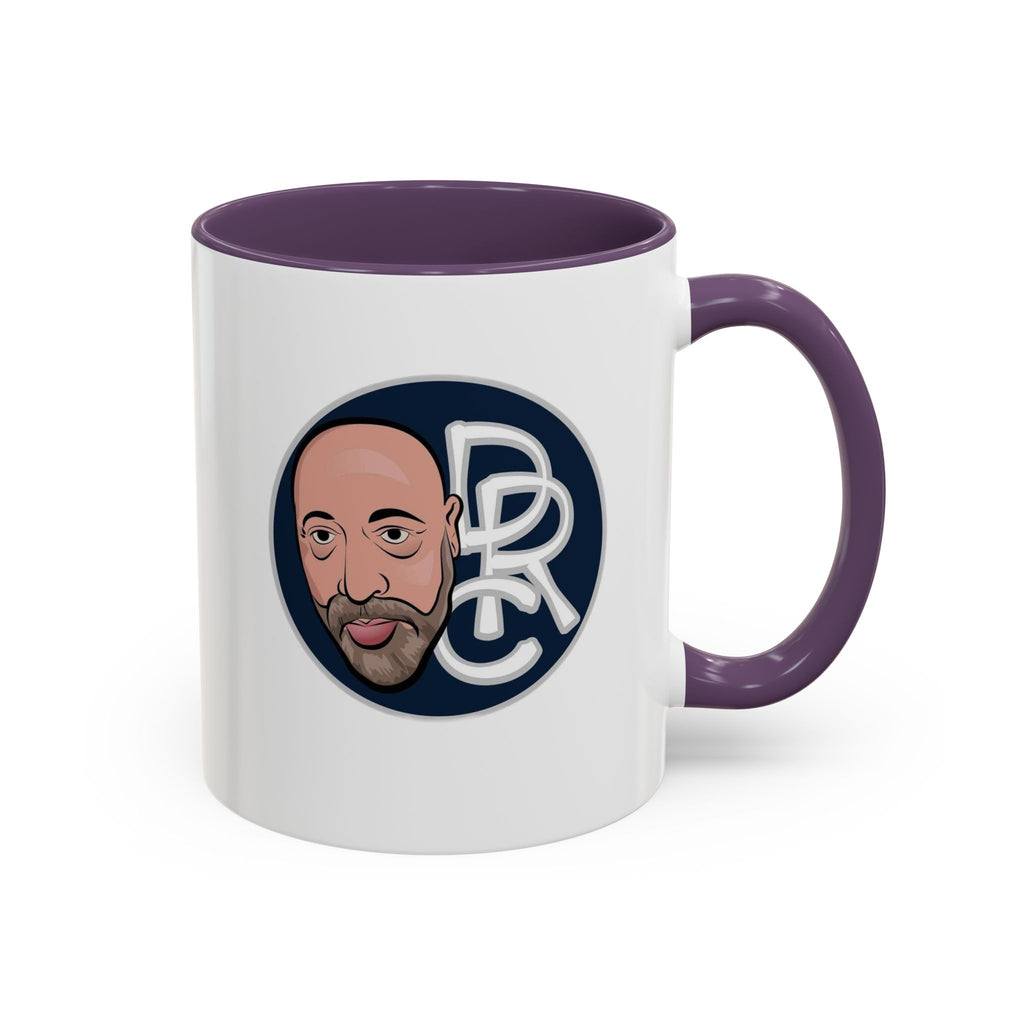 Accent Coffee Mug — Retro Portrait Logo Coffee Cup (11/15oz)