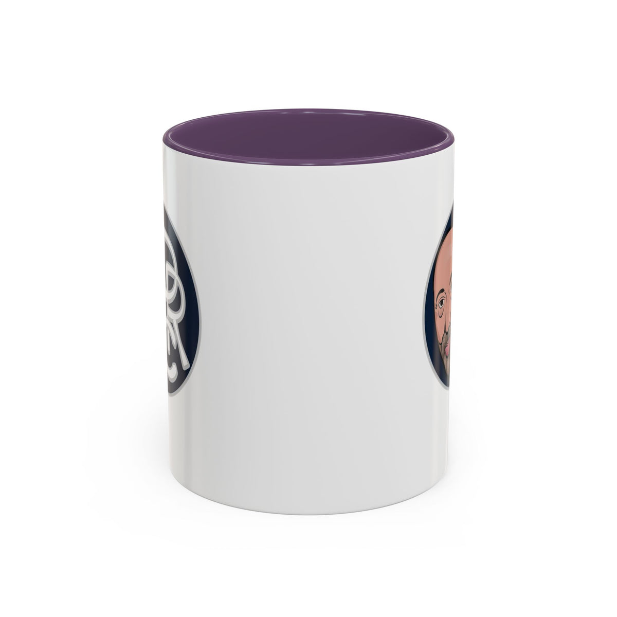 Accent Coffee Mug — Retro Portrait Logo Coffee Cup (11/15oz)