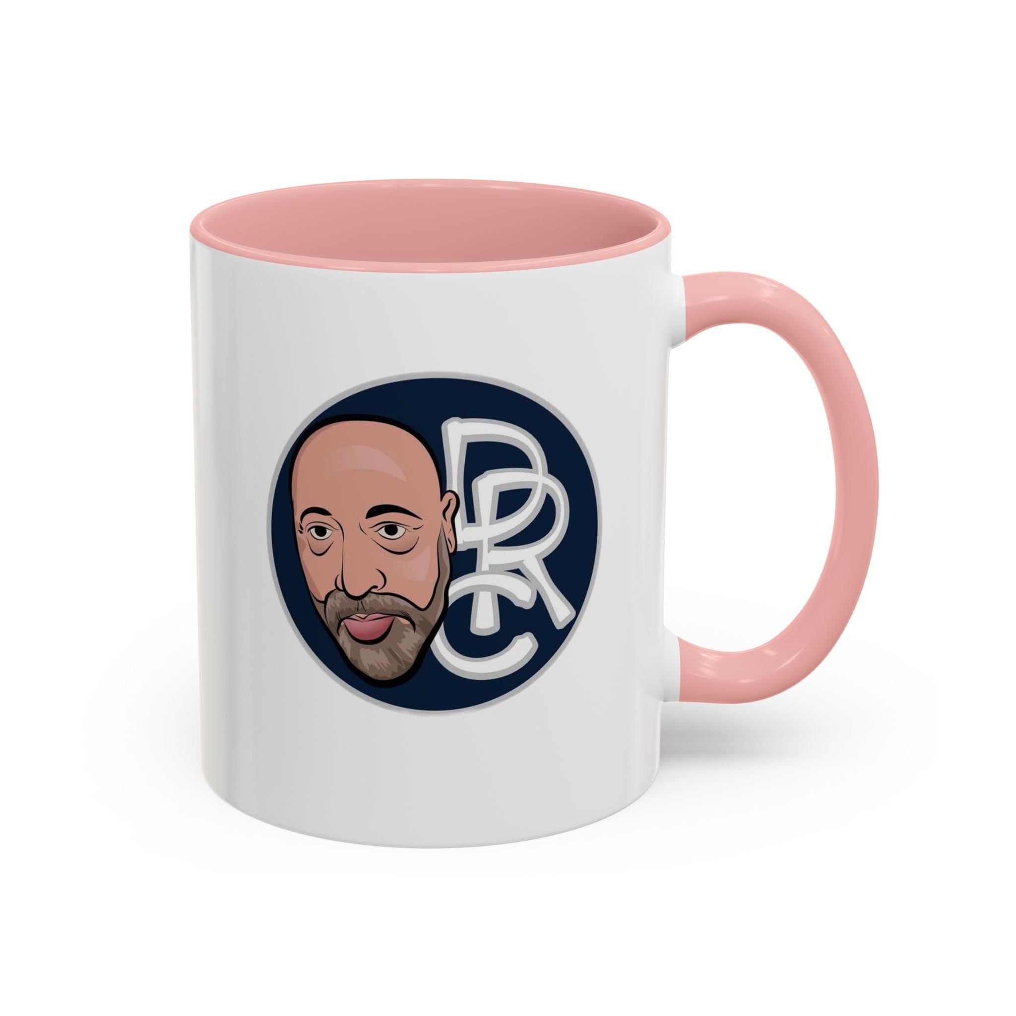 Accent Coffee Mug — Retro Portrait Logo Coffee Cup (11/15oz)