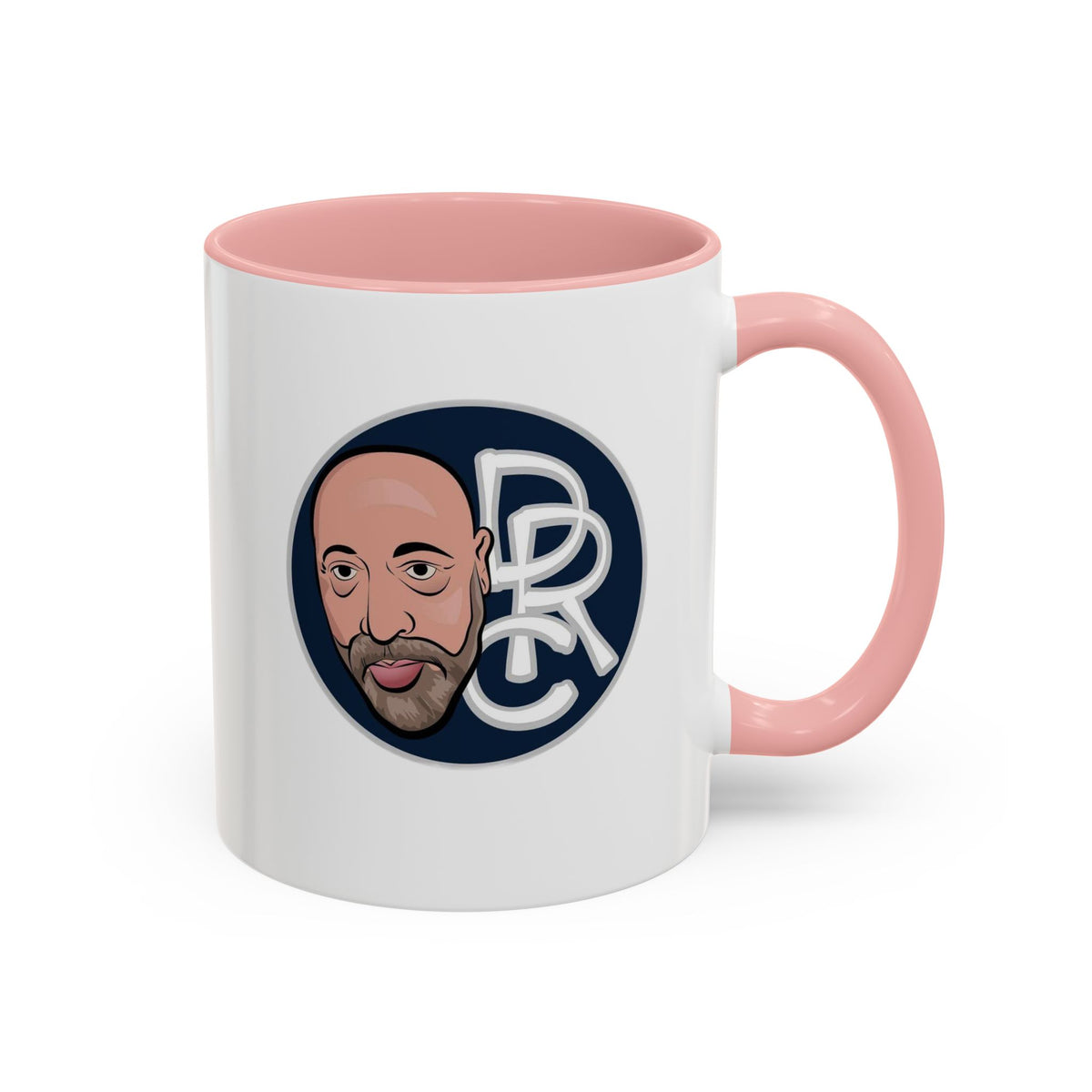 Accent Coffee Mug — Retro Portrait Logo Coffee Cup (11/15oz)