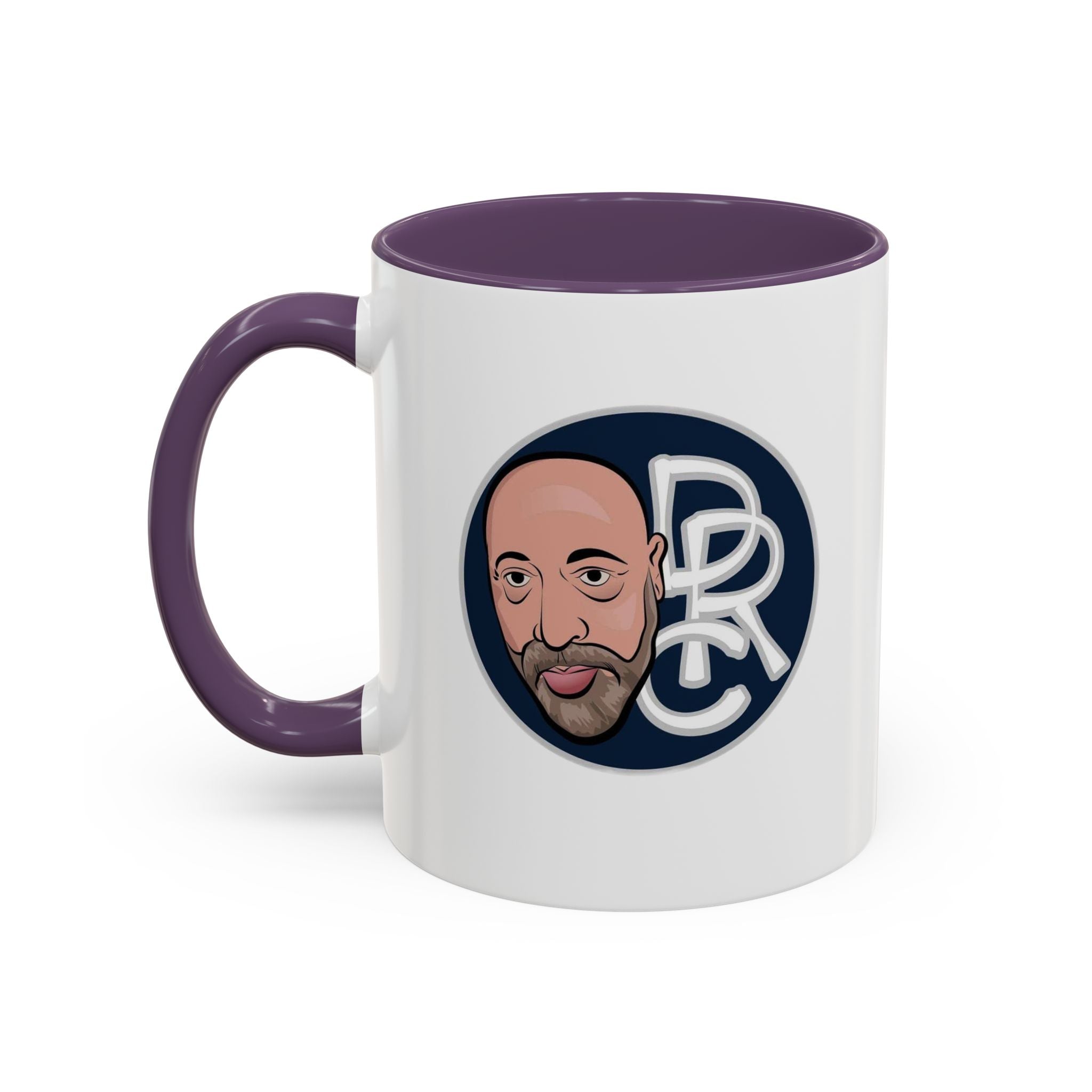 Accent Coffee Mug — Retro Portrait Logo Coffee Cup (11/15oz)