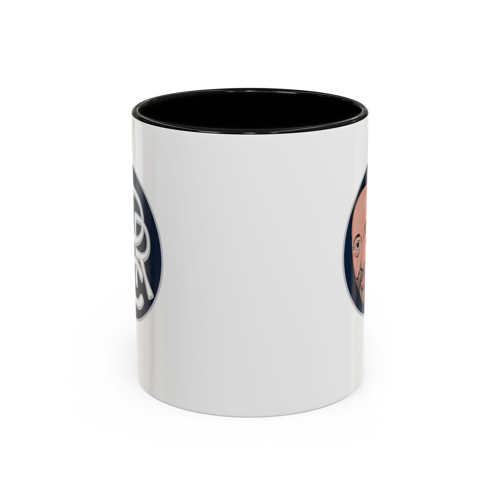 Accent Coffee Mug — Retro Portrait Logo Coffee Cup (11/15oz)