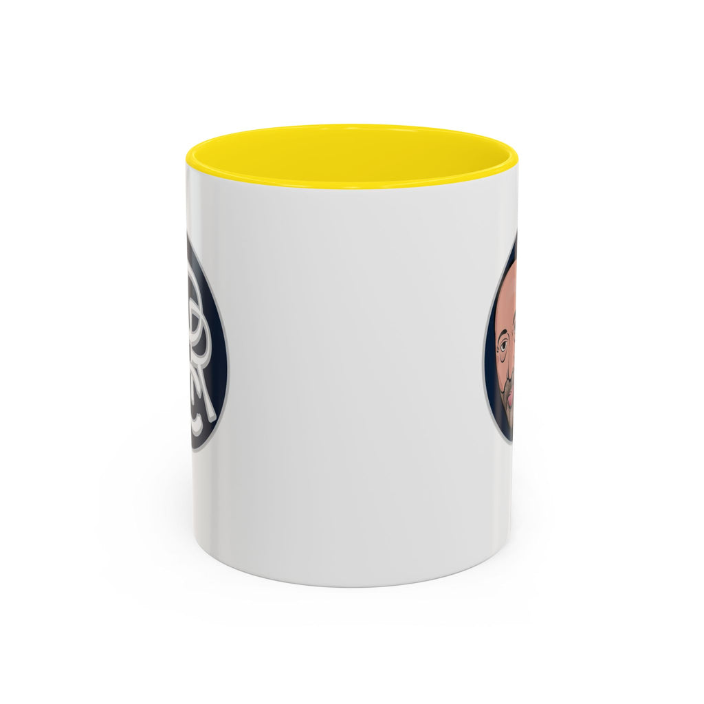 Accent Coffee Mug — Retro Portrait Logo Coffee Cup (11/15oz)