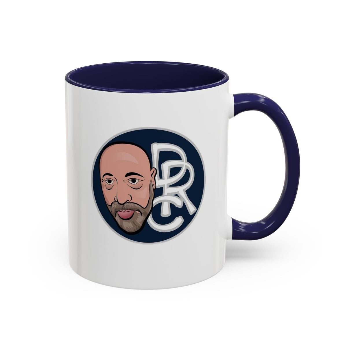 Accent Coffee Mug — Retro Portrait Logo Coffee Cup (11/15oz)
