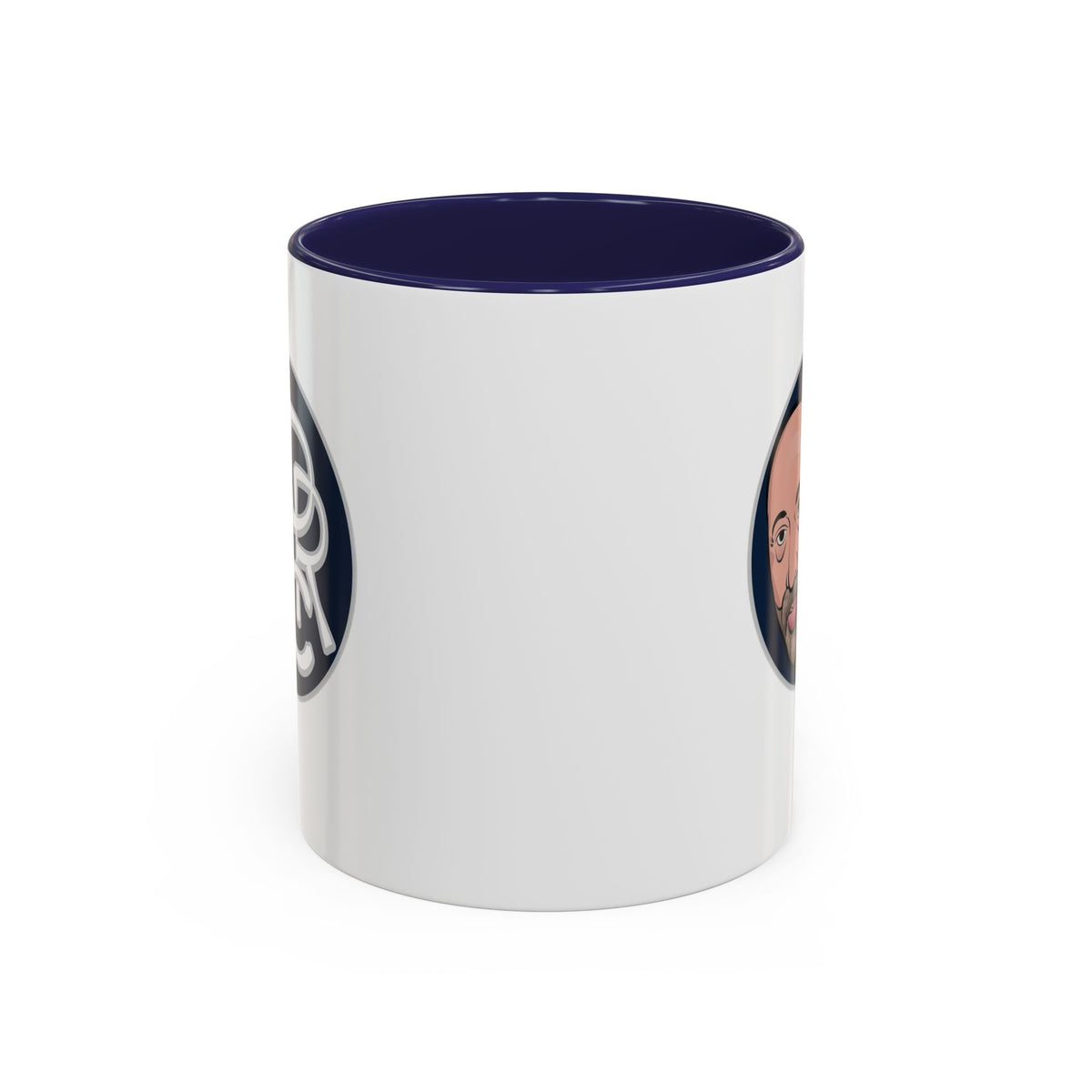 Accent Coffee Mug — Retro Portrait Logo Coffee Cup (11/15oz)