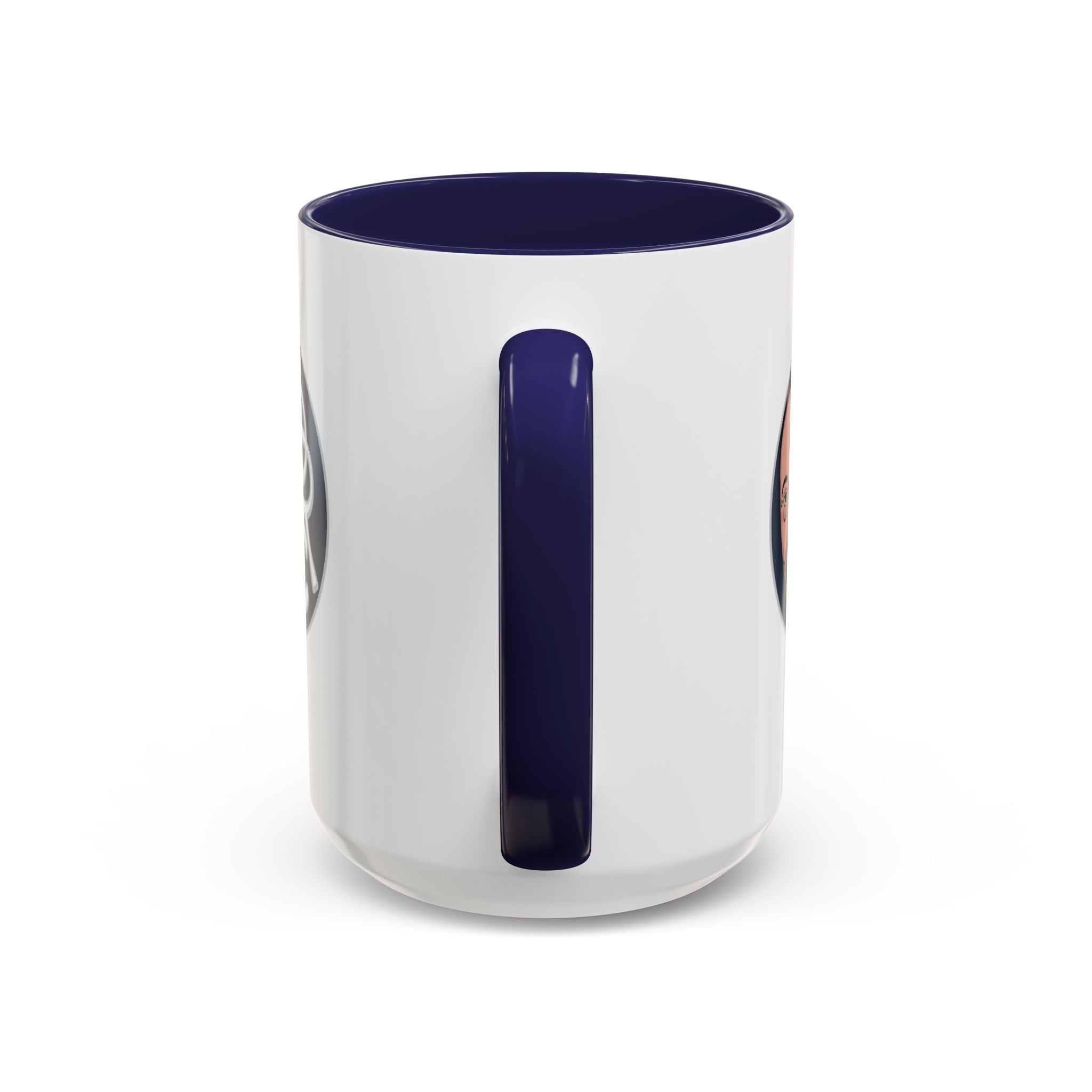 Accent Coffee Mug — Retro Portrait Logo Coffee Cup (11/15oz)