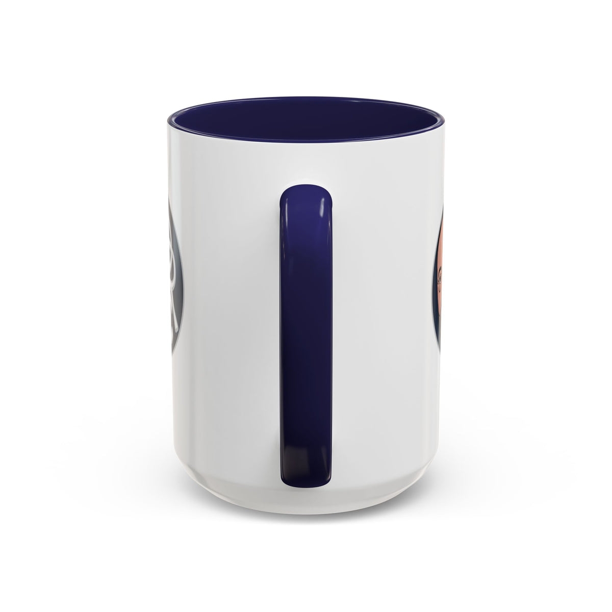 Accent Coffee Mug — Retro Portrait Logo Coffee Cup (11/15oz)