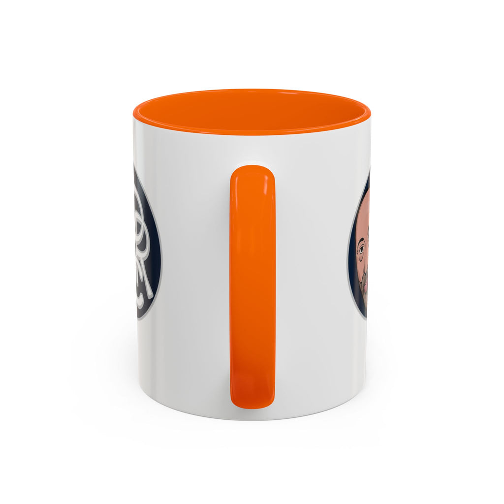 Accent Coffee Mug — Retro Portrait Logo Coffee Cup (11/15oz)