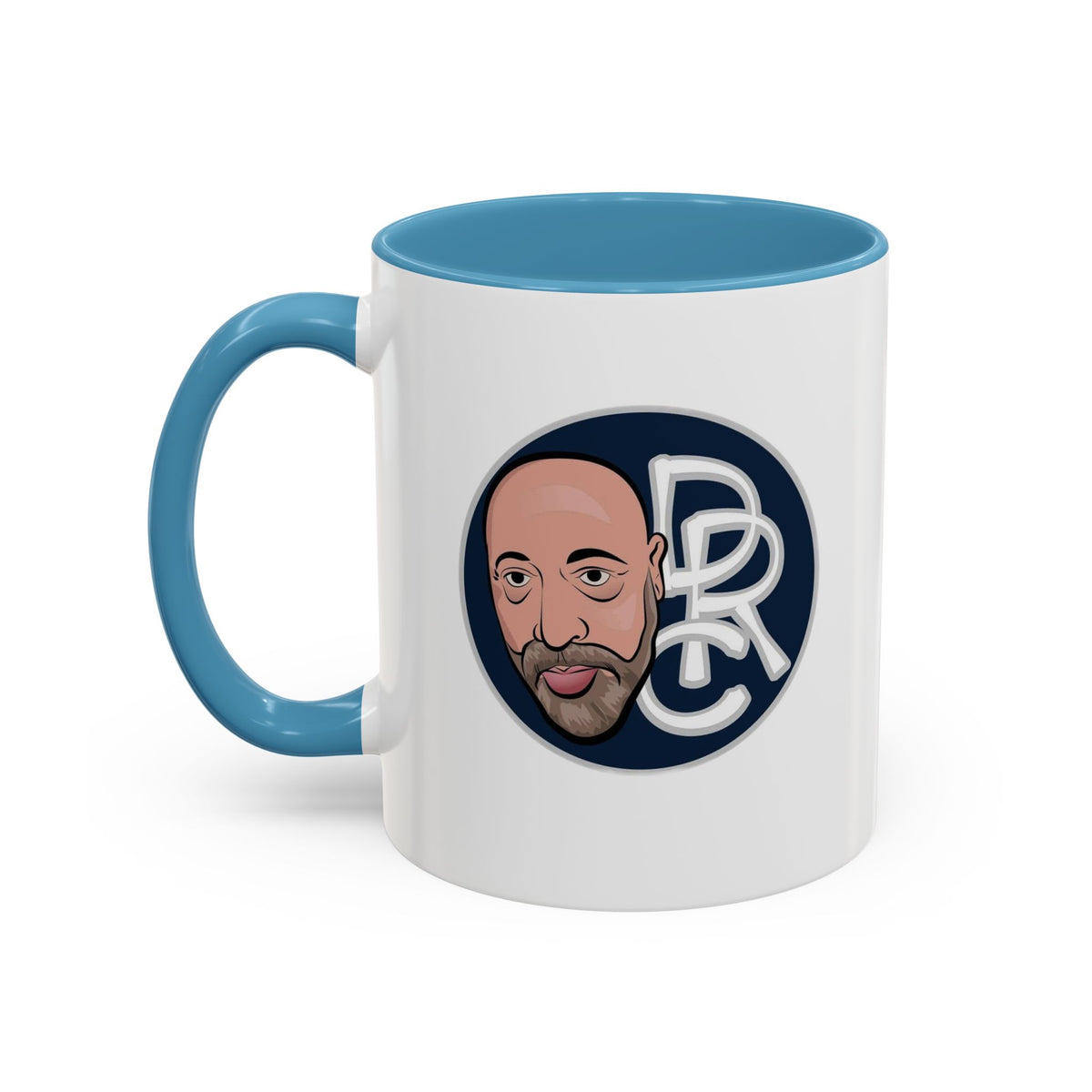 Accent Coffee Mug — Retro Portrait Logo Coffee Cup (11/15oz)