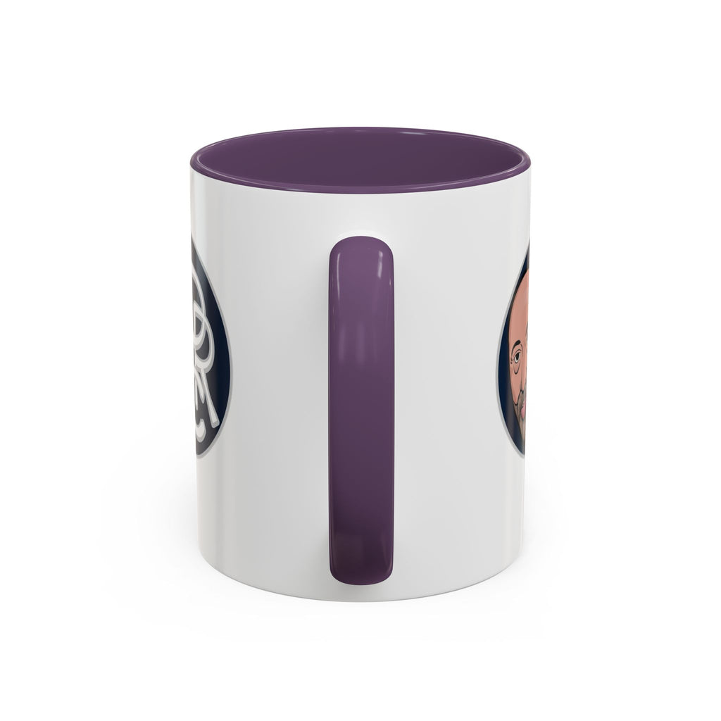 Accent Coffee Mug — Retro Portrait Logo Coffee Cup (11/15oz)