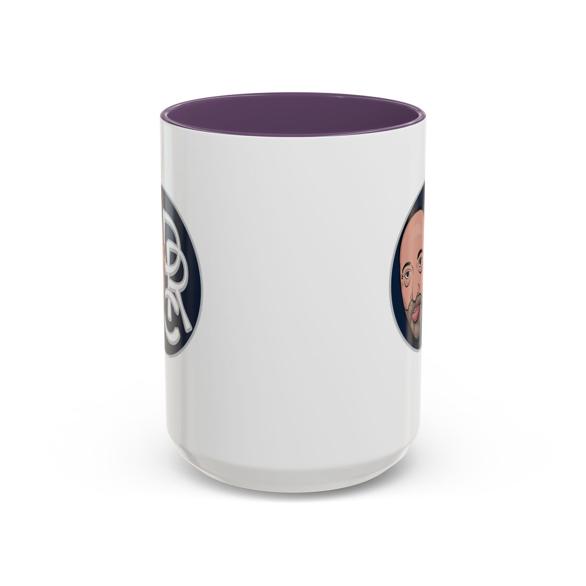 Accent Coffee Mug — Retro Portrait Logo Coffee Cup (11/15oz)