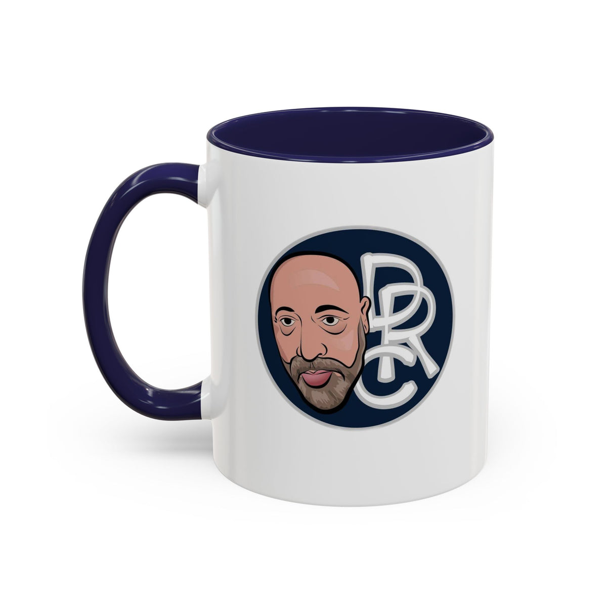 Accent Coffee Mug — Retro Portrait Logo Coffee Cup (11/15oz)