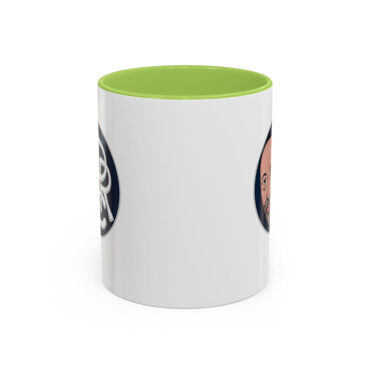 Accent Coffee Mug — Retro Portrait Logo Coffee Cup (11/15oz)