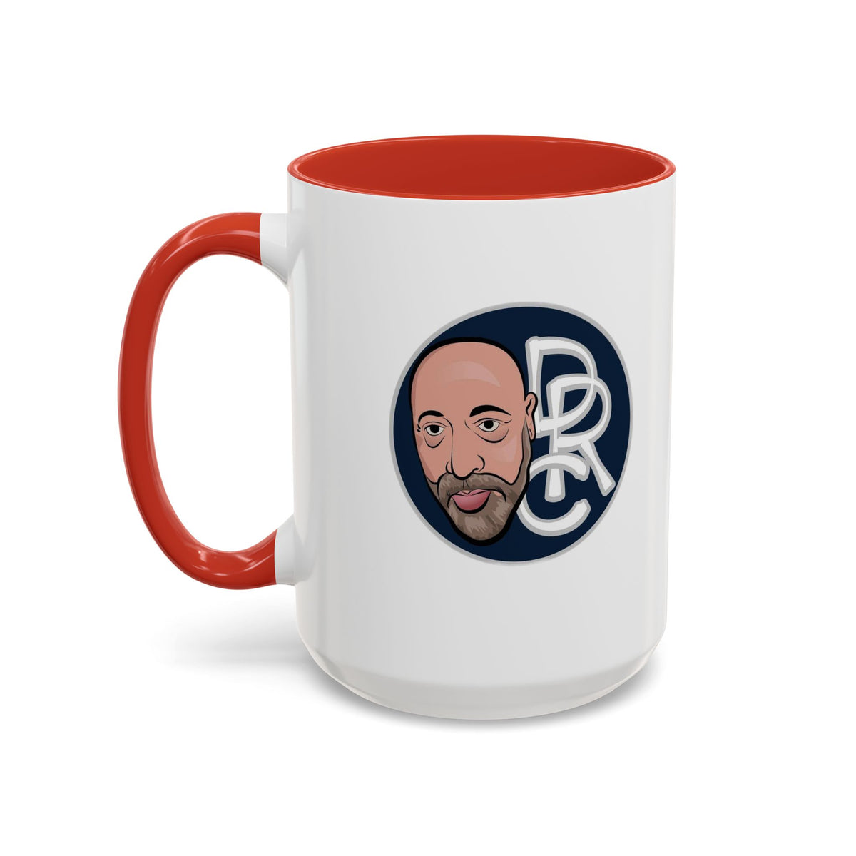 Accent Coffee Mug — Retro Portrait Logo Coffee Cup (11/15oz)