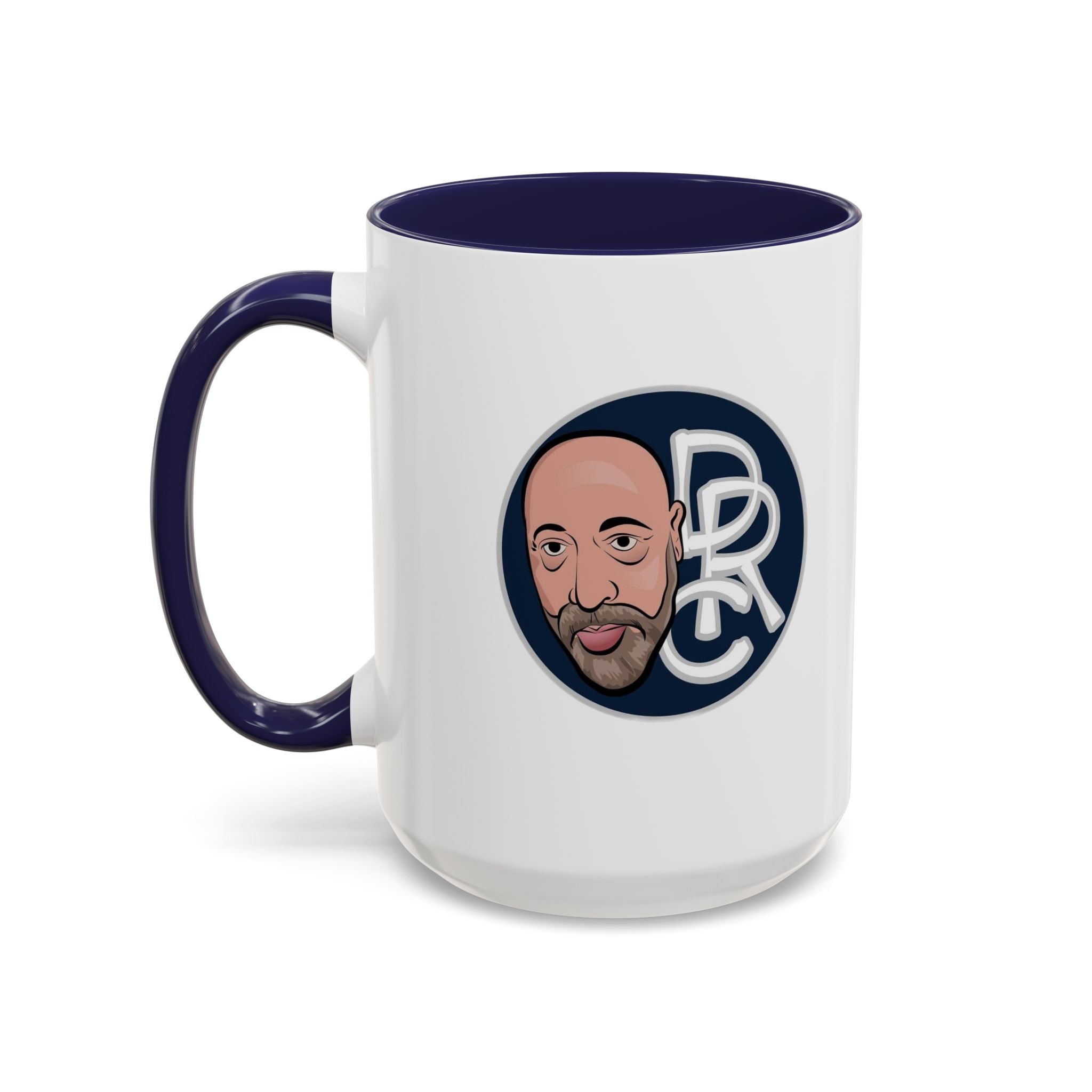 Accent Coffee Mug — Retro Portrait Logo Coffee Cup (11/15oz)