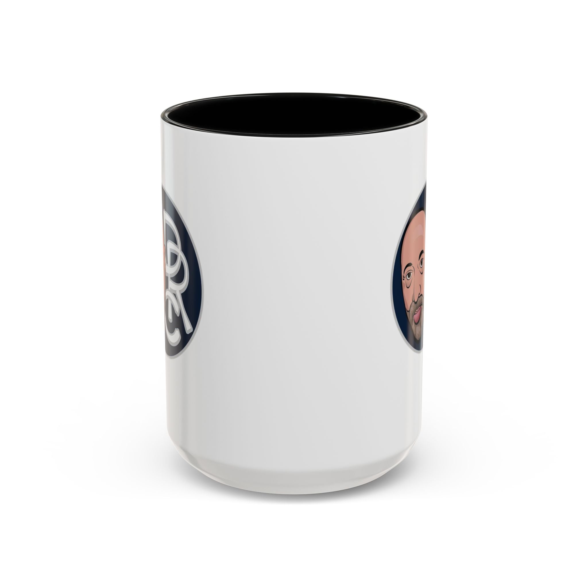 Accent Coffee Mug — Retro Portrait Logo Coffee Cup (11/15oz)