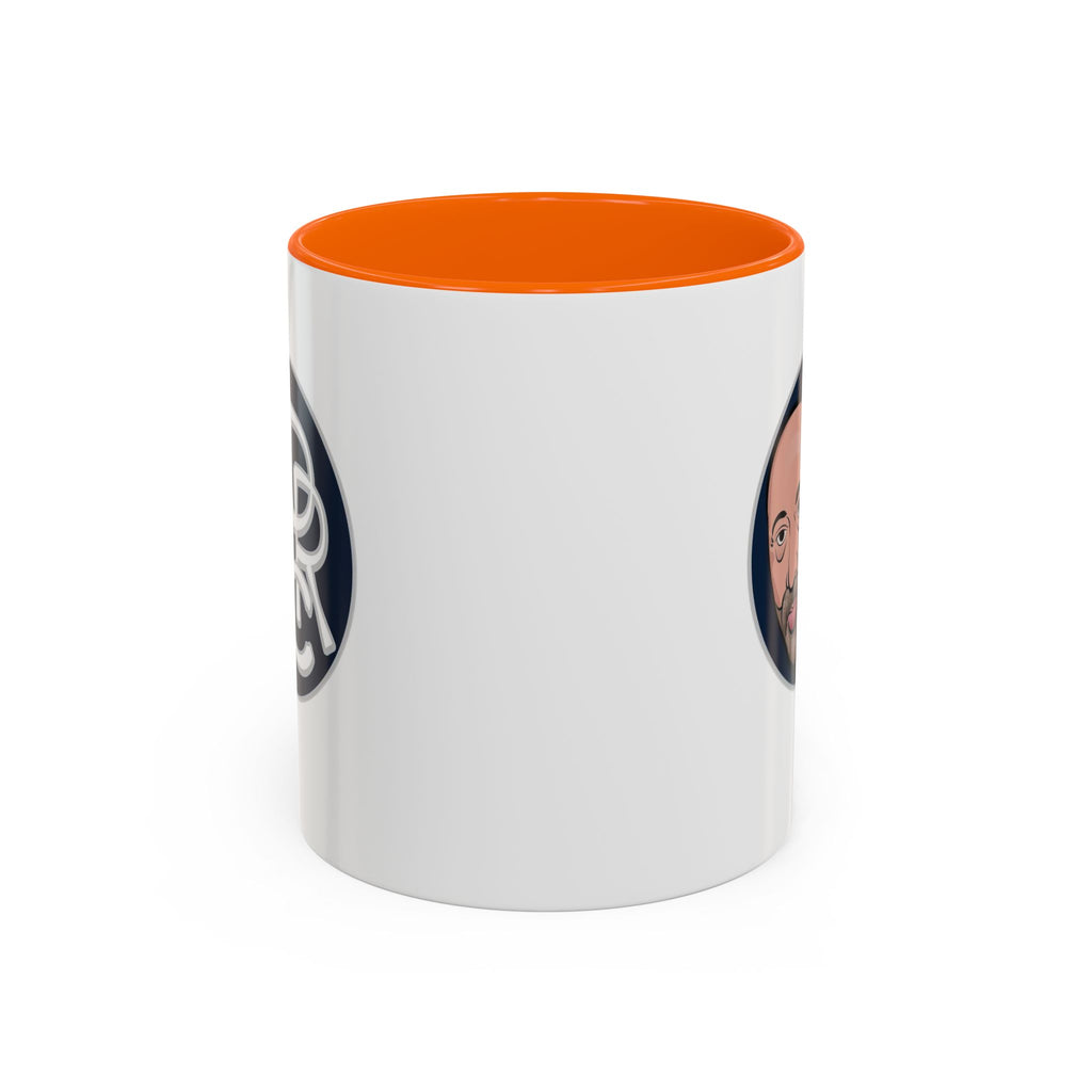 Accent Coffee Mug — Retro Portrait Logo Coffee Cup (11/15oz)