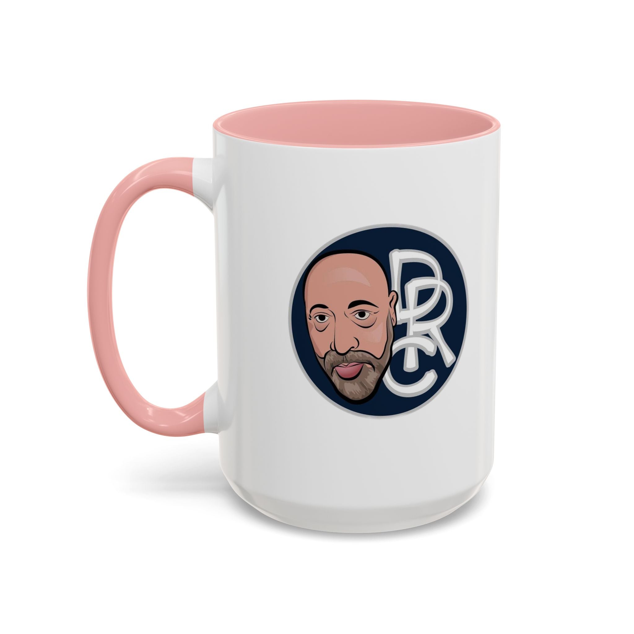 Accent Coffee Mug — Retro Portrait Logo Coffee Cup (11/15oz)