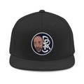 Embroidered Portrait Snapback Hat — Retro Monogram Face Patch